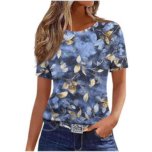 Navy Printed Casual Shirt for Women