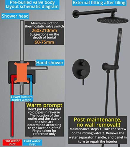 Ensemble de douche encastrable en laiton pour optimiser l'espace douche - 5