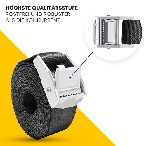 SCHMITZ.Tools Bodenanker Trampolin Erdanker zum Eindrehen - Extra sichere Premium Ausführung - Sturmanker Befestigung Boden - Verstellbarer XXL-Gurt - 2,50m - Rostfrei