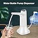 Water Jug Pump Electric Water Dispenser One-Button Water Outlet Bottle Pump Dispenser Automatic Drinking Water Pump for Universal 1-5 Gallon Bottle with USB Charging (White)