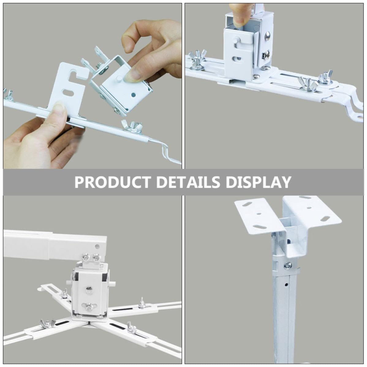 PRETYZOOM Supporto per Proiettore da Soffitto in Acciaio Carbonio 40-65cm