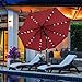 ABCCANOPY Durable Solar Led Patio Umbrellas with 32LED Lights 9FT (Burgundy)