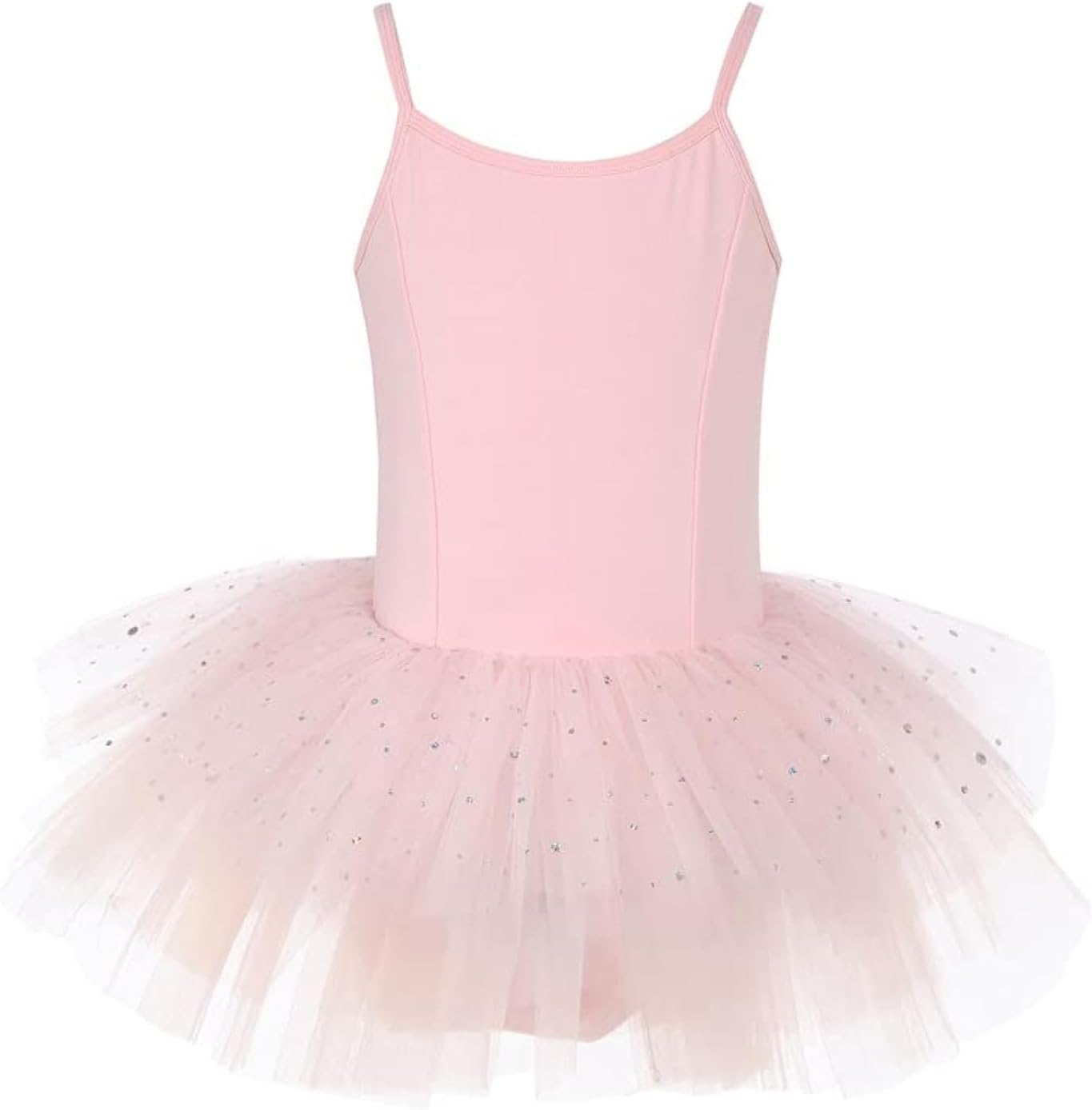 Jaffiust Toddler Girls Ballet Leotards with Skirt Classic Short Sleeve Dance Gymnastic Ballerina Outfit Dress Pink/150