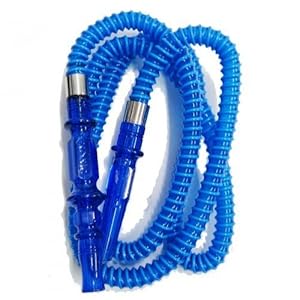 2 Hookah Tonic Hose 70″ Washable & GLOWS! ELECTRIC BLUE!!