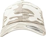 Flexfit Low Profile Camo Washed Cap Unisex Kappe für Damen und Herren, Base Cap mit Camouflage Muster und Schnallenverschluss