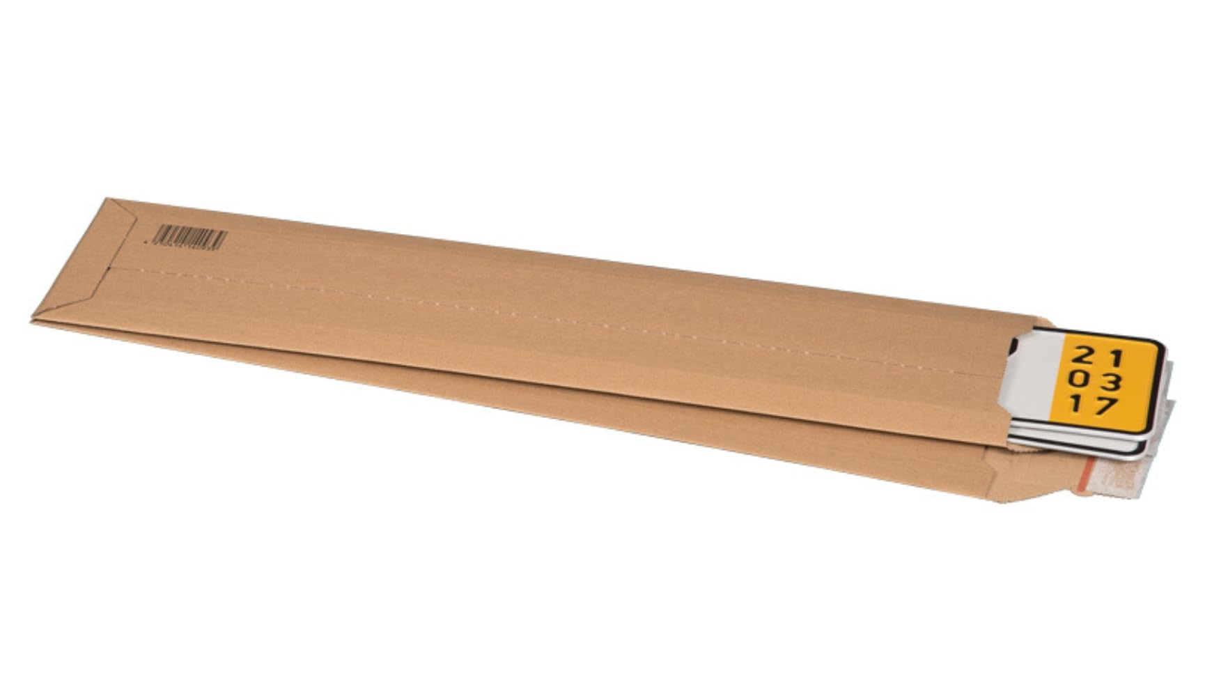 200x KFZ-Kennzeichen-Versandtasche Nummernschilder Autokennzeichen 600 x 145 x 55 mm Selbstklebestreifen Braun