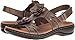 Clarks Women's Leisa Claytin Flat Sandal, Pewter Metallic Leather, 7 M US