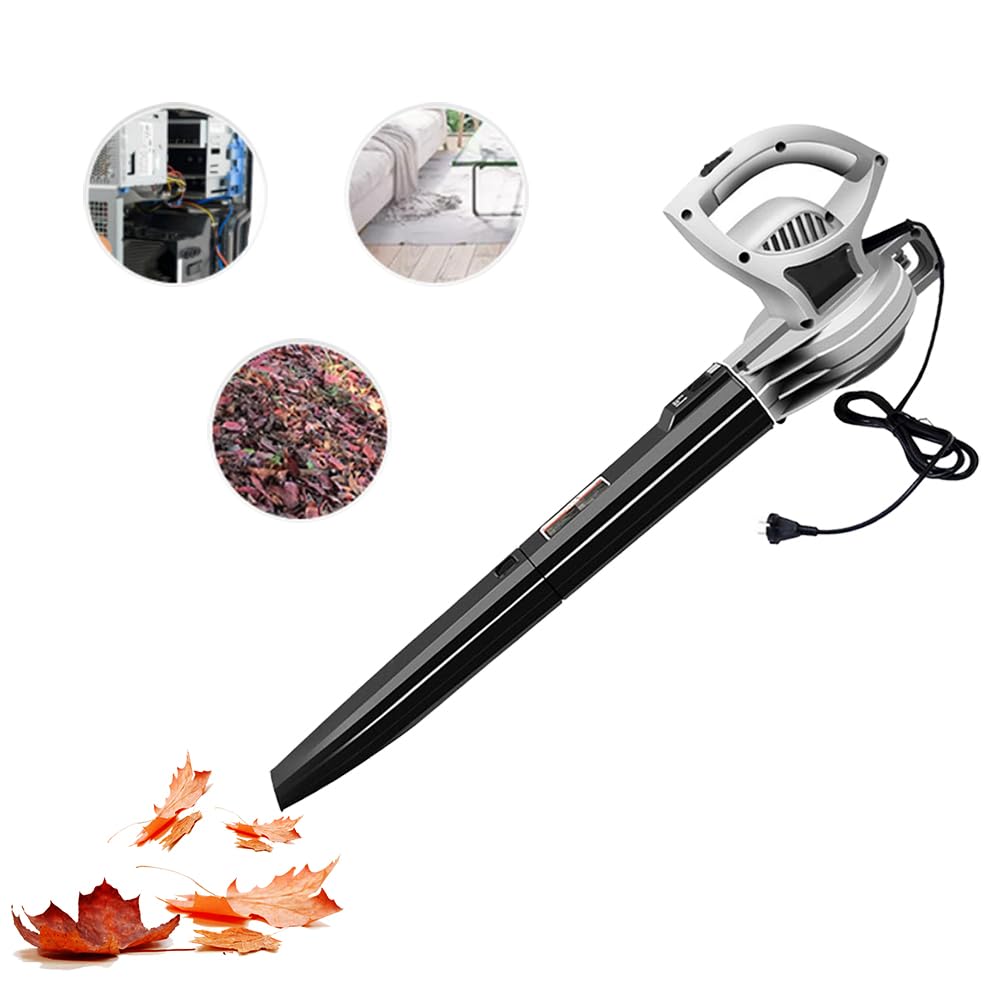 Souffleur électrique, Souffleur De Feuilles Filaire Léger Haute Puissance 2000 W, Aspirateur Domestique Puissant Industriel avec Tube Amovible, Résistance Aux Hautes Températures pour Ordinateurs