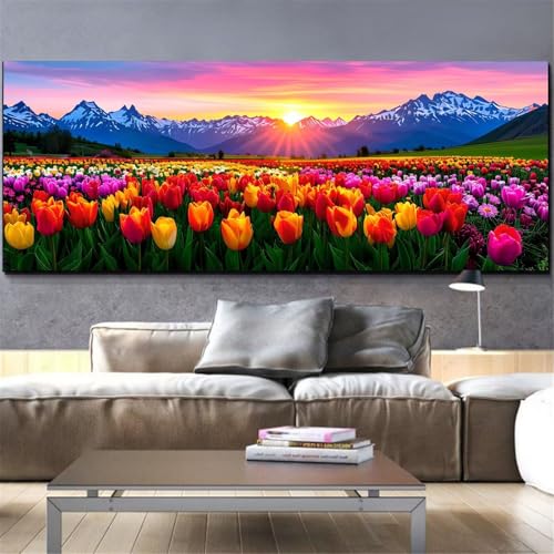 Kit diamond painting coucher de soleil en strass cristal de haute brillance