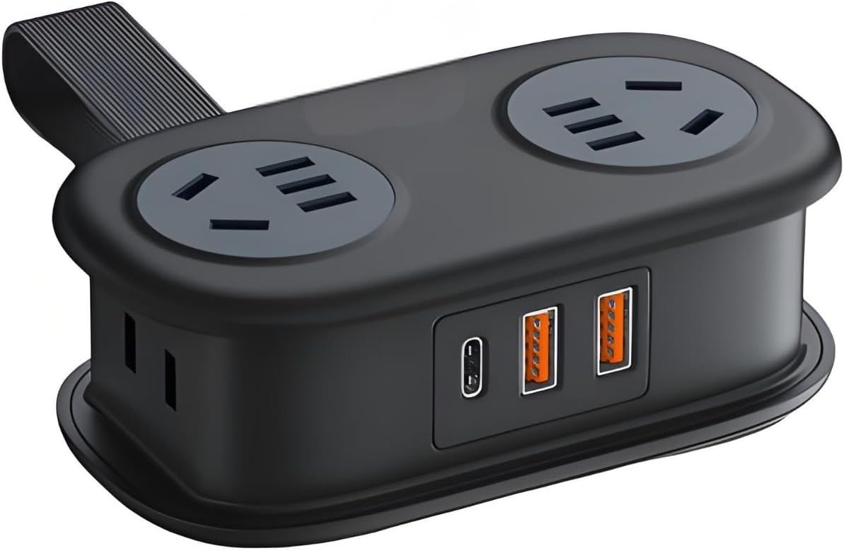 Five-in-one Power Strip with USB Ports，Extension Cord Surge Protector Power Strip，Portable for Travel, 3C Certified, USB Smart Charging, Meeting The Needs of Various Devices (4pcs)