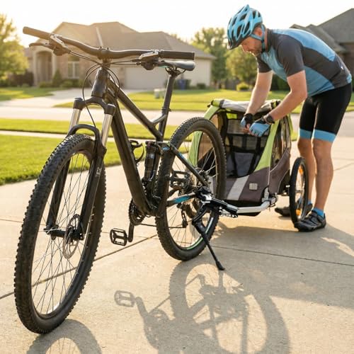 Coupleur de remorque de vélo attelage robuste accessoires vélo aluminium - 3