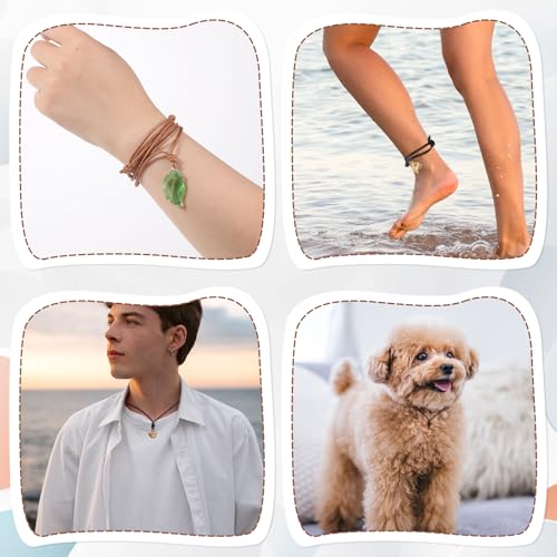 12 Stück Lederkette Herren Lederband Kette Leder Halskette mit Verstellbarem Knotenverschluss Leder Ketten Damen Kunstleder Halskette Lederband für Ketten Kautschuk Kette für DIY Anhänger Schmuck