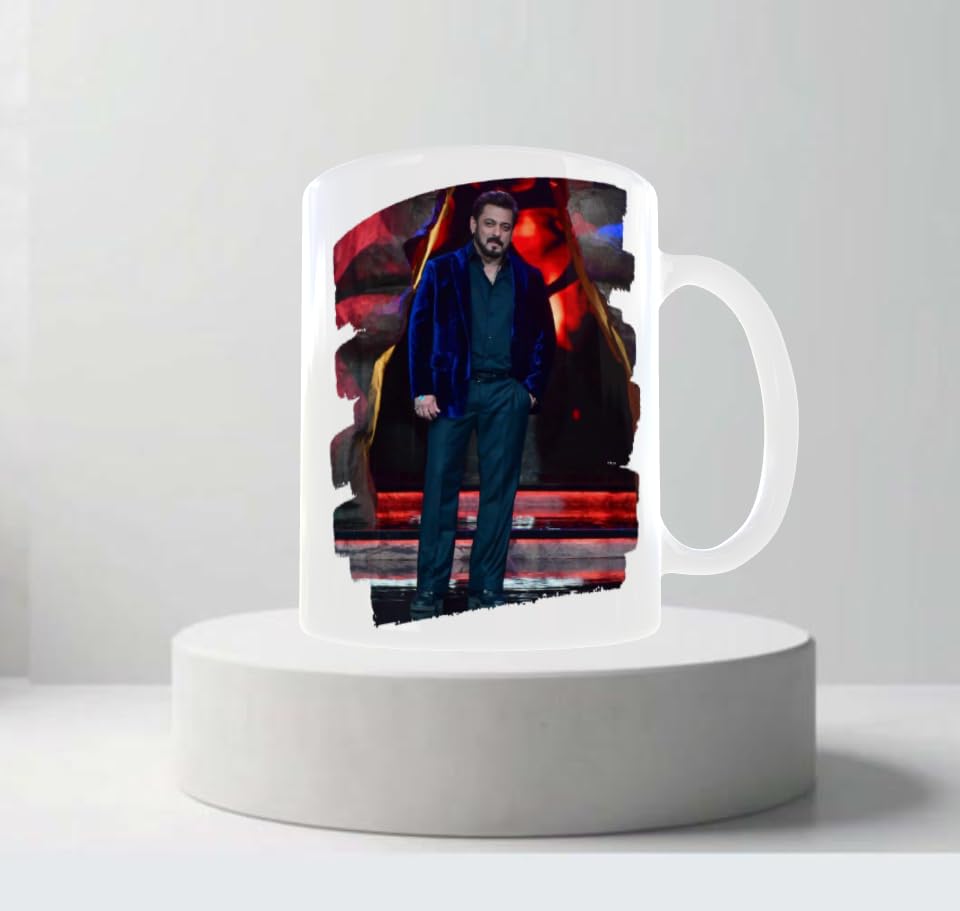 Image of Bigg Boss Inspired Season 19 Ceramic Mug | Fan Edition | 330 ml Glossy Finish | Microwave & Dishwasher Safe | Celebrity Host Inspired Mug | Reality Show Theme Gift for Viewers & Salman Fans