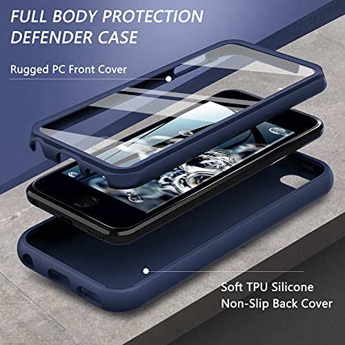 Ipod Touch 7Th/6Th/5Th Generation Case, Ipod Touch Case, Shockproof Silicone Case [With Built In Screen Protector] Full Body Heavy Duty Rugged Defender Cover Case For Ipod Touch 7/6/5 Boys (Blue) #TOP1