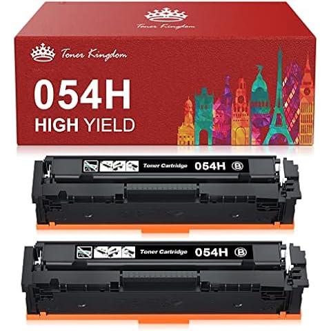 Toner Kingdom Compatible Toner-Cartridge Replacement for Canon 054H 054 Black Toner for Canon Color ImageClass MF644Cdw MF642Cdw LBP622Cdw MF642c MF641cw Printer (Black, 2-Pack) Cover