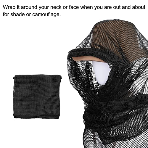 PATIKIL 71"x35" Camouflage Netting Camo Scarf, Camo Netting Veil Camo Mesh Neck Scarves Desert Mesh Scarves for Outdoor Activities, Black - Image 4