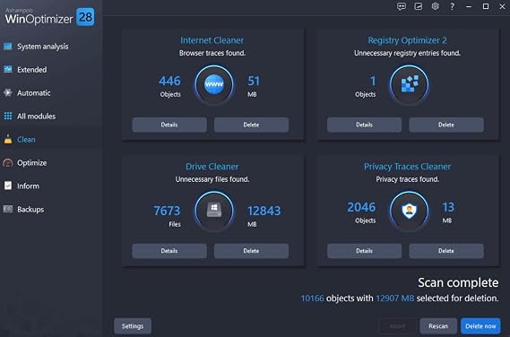 WinOptimizer 28 - More control, security, and power for your PC
