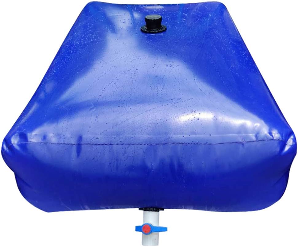 Foldable Rain Barrel Water Bag Water Tank, Durable PVC Garden Water Storage Bag with Faucet, Outdoor Large-Capacity Portable Car Water Bag, Emergency Water Tank for Agric, 1500L(396gal)