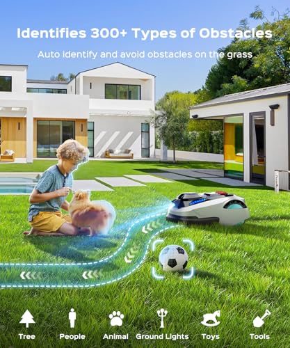 Image of YARDCARE N1600 PRO Wireless Robotic Lawn Mower, RTK & Vision Navigation, Up to 0.4 Acre Coverage, Smart App Control, Multi-Zone Mapping, Systematic Mowing Robot