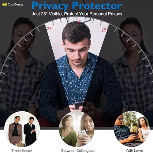 Image of Casecandy - (2 Pack Privacy Tempered Glass Screen Protector for Samsung Z Fold 6 - HD Anti-Spy Glass Guard for Front Display, Scratch Resistant, Bubble-Free Installation