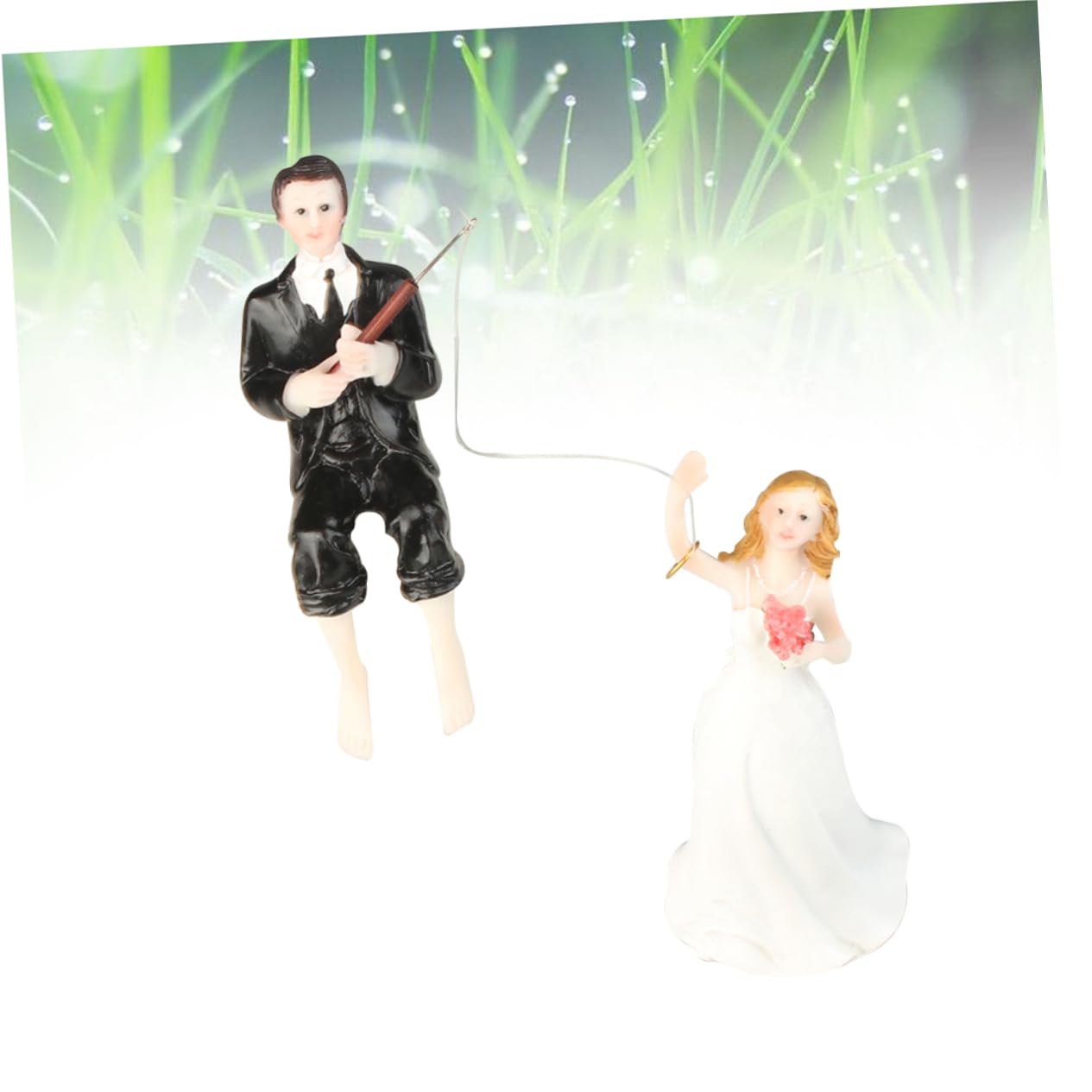 Zerodeko 2stücke Romantische Hochzeitskuchenfigur Braut Und Bräutigam Resin Cake Topper Für Hochzeitsfeiern Und Anlässe Detailreiche Darstellung Mit Funkelnden Strasssteinen