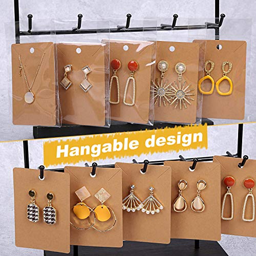Ovsor 500 Pcs Earring Cards - Earring Holder Cards With 500 Pcs Bags, Earring Display Cards For Earrings Necklace Display And Jewelry Packaging #TOP2