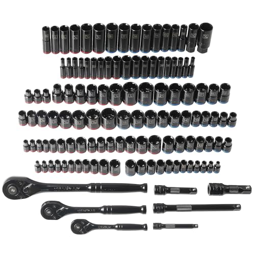 Image of STARWORK TRUE MECHANIC 303-Piece Mechanics Tool Set, 120-Tooth Ratcheting Wrench Set, 1 /4 inch, 3 /8 inch, 1 /2 inch Drive, Professional, SAE /Metric