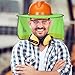 UNCO Industrial Hard Hat Sun Shield, Green, Full & Standard Brim Mesh Sunshade, High Visibility Reflective, Hard Hat Accessory