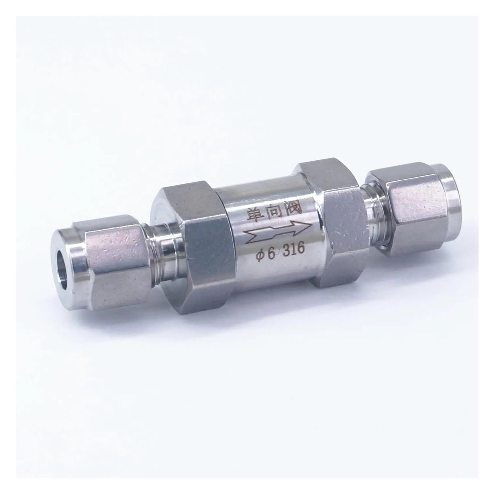 Clapet anti-retour 6mm en inox SS316 pour tuyau eau et gazole