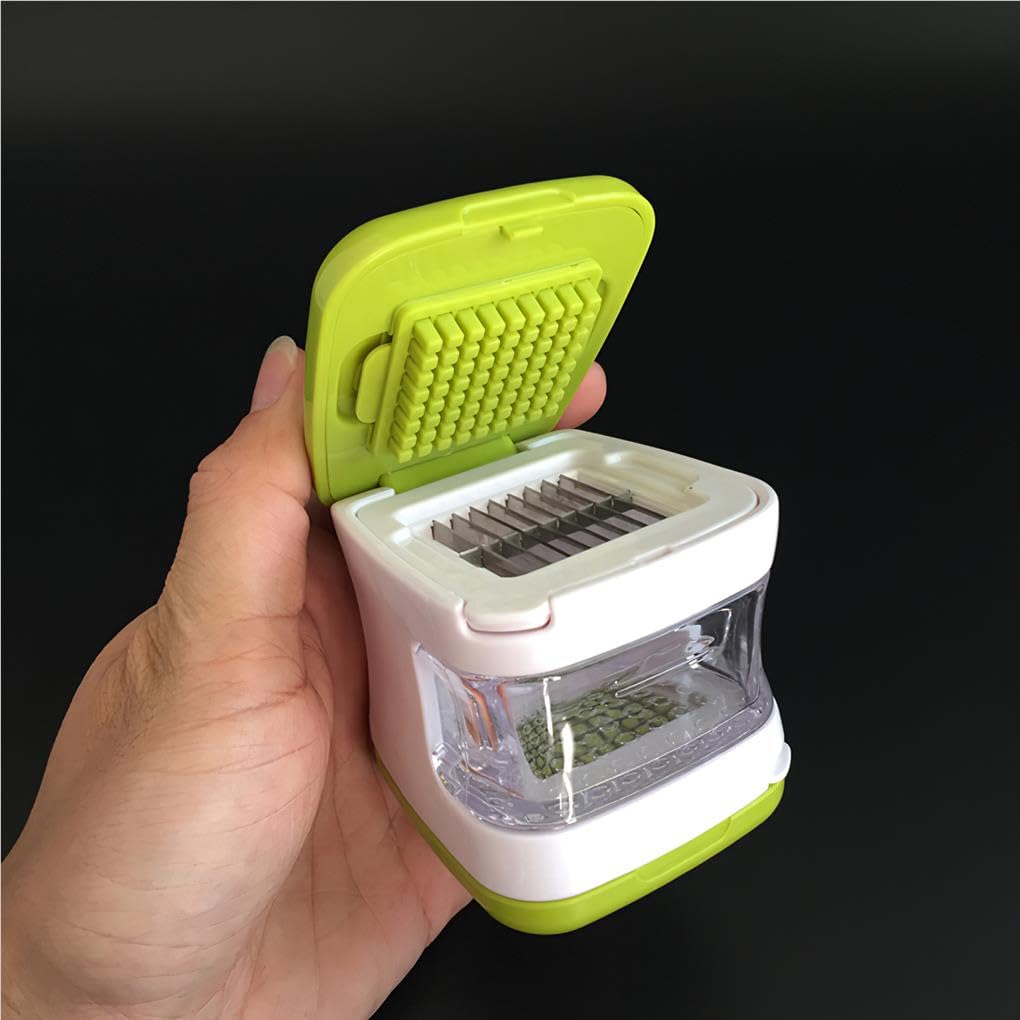 Juego de 10 cubos de acero inoxidable para prensar ajos, herramienta de cocina, trituradora manual con contenedor de almacenamiento, para cocinar en casa, restaurante