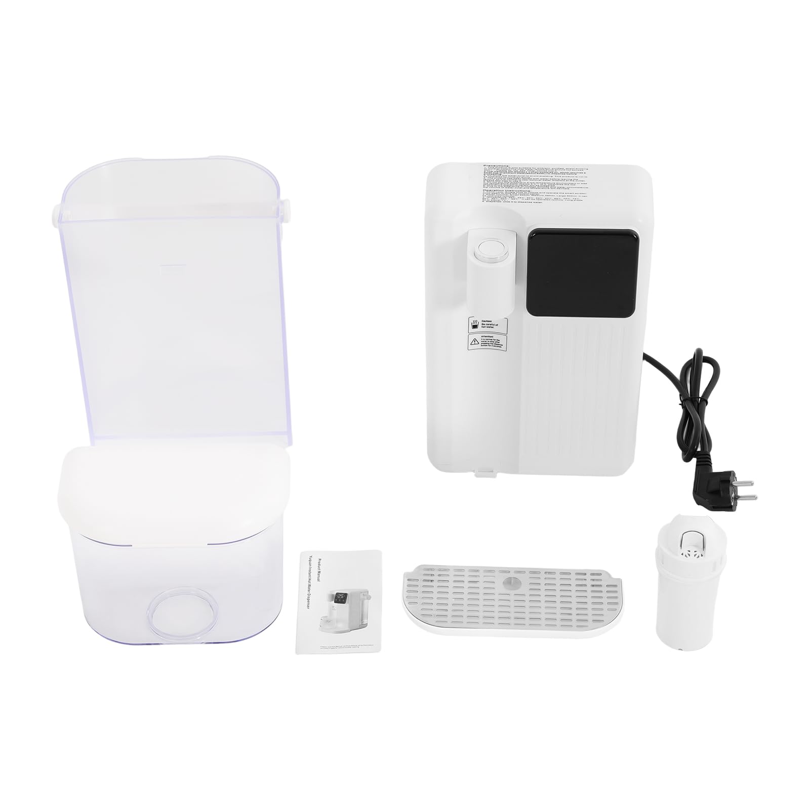 Dispenser istantaneo per acqua calda, 3 l, 2200 W, erogatore di acqua calda istantanea, pannello di controllo LED, tempo di riscaldamento circa 3 s, bollitore elettrico per casa, ufficio, scuola