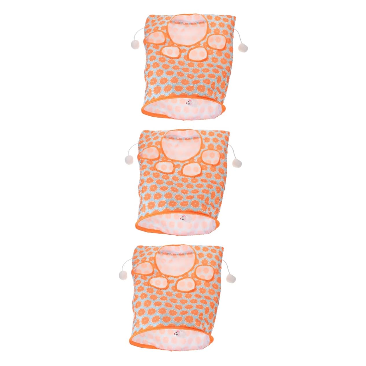 Mipcase 3pezzi Tunnel Per Gatti Con Pompon Gioco Interattivo Per Istinto Di Esplorazione Giocattolo Per Uso Ed Esterno Per Amici Con Animali Domestici Spazio Privato Sicuro e Confortevole
