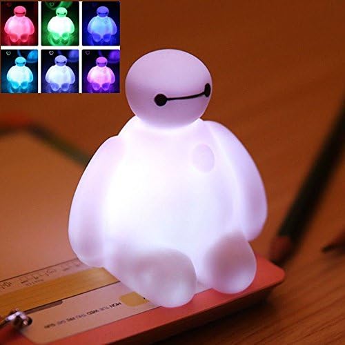 Big Hero 6 Baymax Doll 7 Colors Changing Night Light Lamp Kids Children Baby Toy