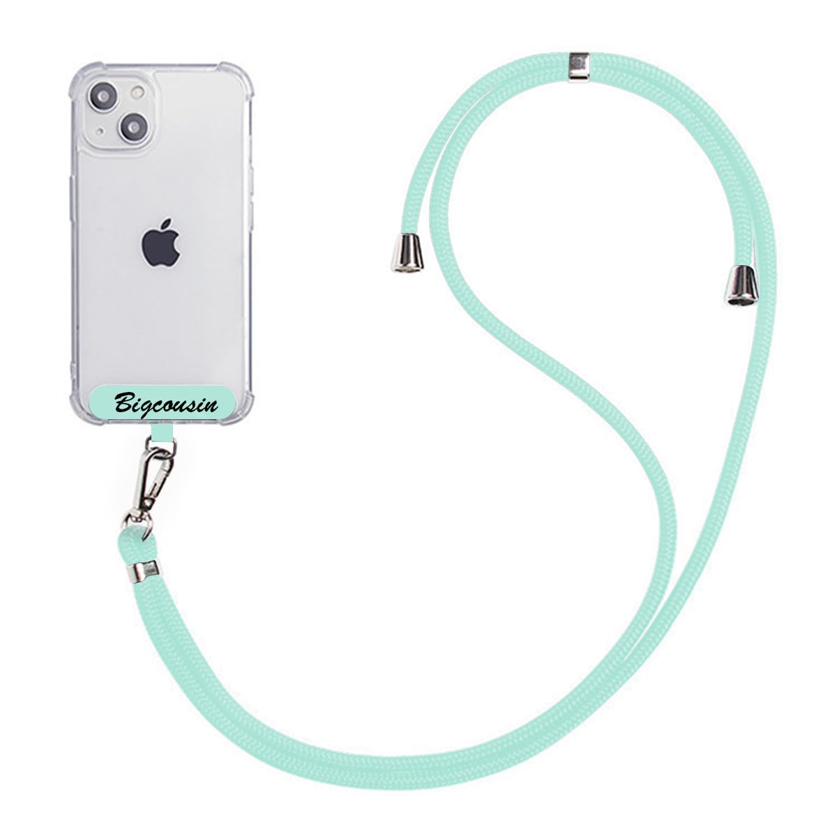 XURJUMI Cordino Universale Per Cellulare A Tracolla, Collana In Poliestere Con Toppa, Design Foglie Di Vite Verde, Antismarrimento