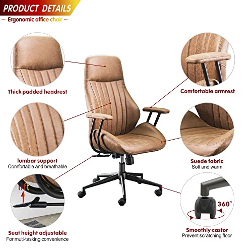 Ovios B0834SCMGQ Ergonomic Office Chair Home Office Desk Chair Modern Computer Chair High Back Lumbar Support Executive Height Adjustable Rolling Swivel Task Chair thumb #2