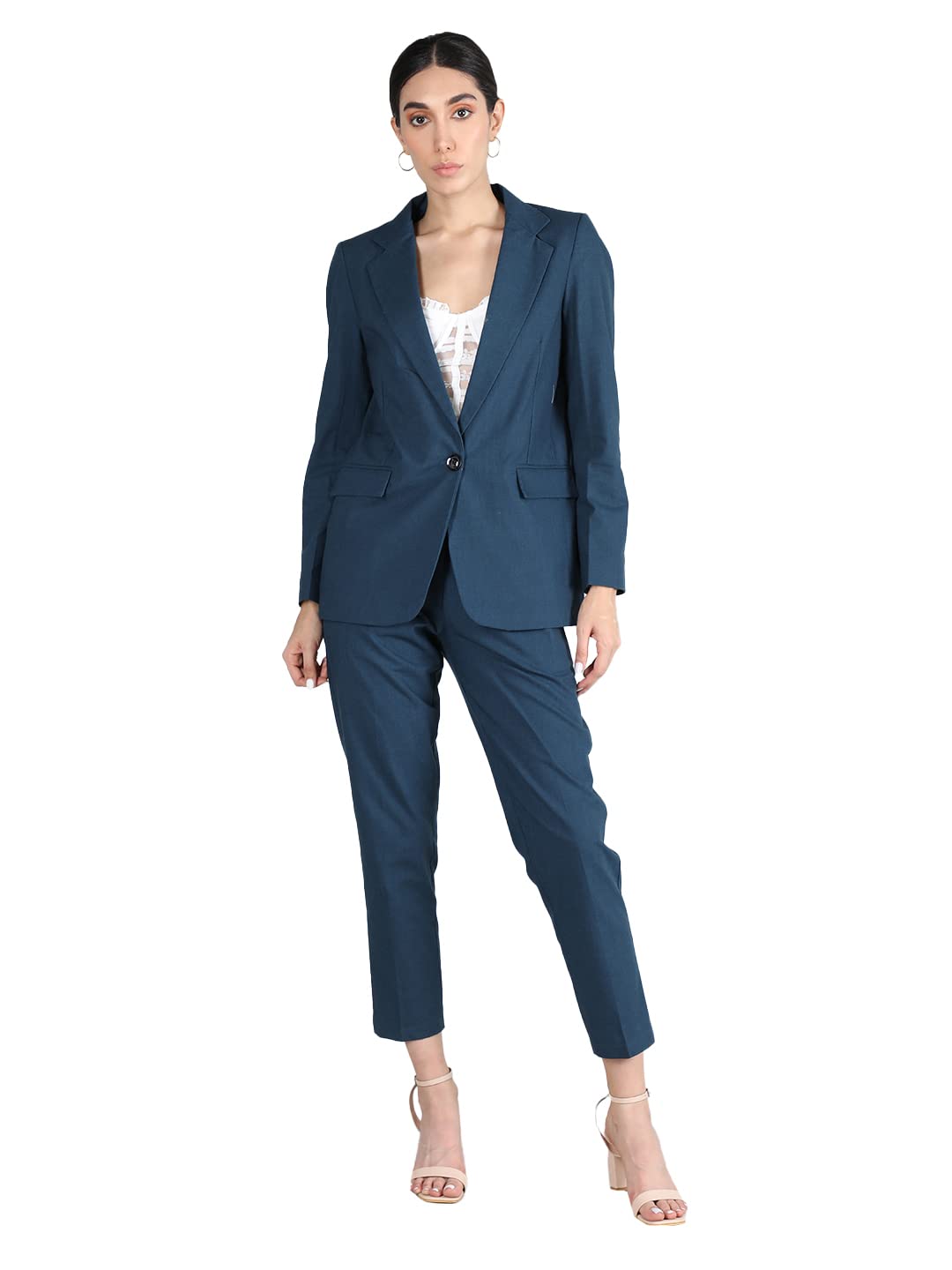 Women Single Breasted Two Piece Blazer and Trouser Formal Suit Set