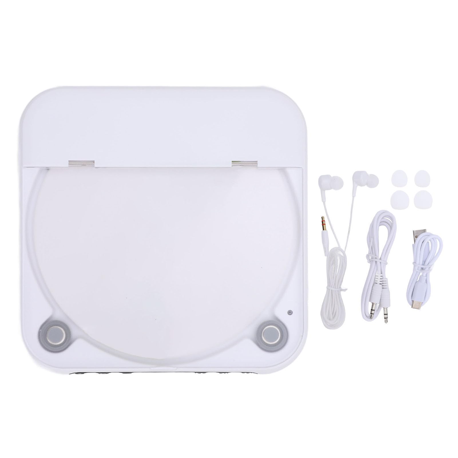 Lettore CD Bluetooth Lettore Musicale Portatile con Cuffie Cablate per Viaggi ABS Ricaricabile da 2000 MAh (#1)