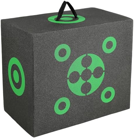 VEVOR Archery Target Block, 16″x18″ All-Side Bow Target Block, Outdoor Portable Archery Target with Carry Handle, Easy Arrow Removal, Great Visibility, Lightweight, Easy to Transport, Black VEVOR Archery Target Block, 16″x18″ All-Side Bow Target Block, Outdoor Portable Archery Target with Carry Handle, Easy Arrow Removal, Great Visibility, Lightweight, Easy to Transport, Black