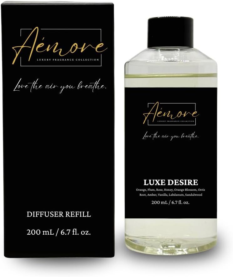 Diffuser Oil Refill/6.7 oz.(200ml)/Luxury Home Fragrance, Aroma Therapy, Scented Oils (Luxe Desire)