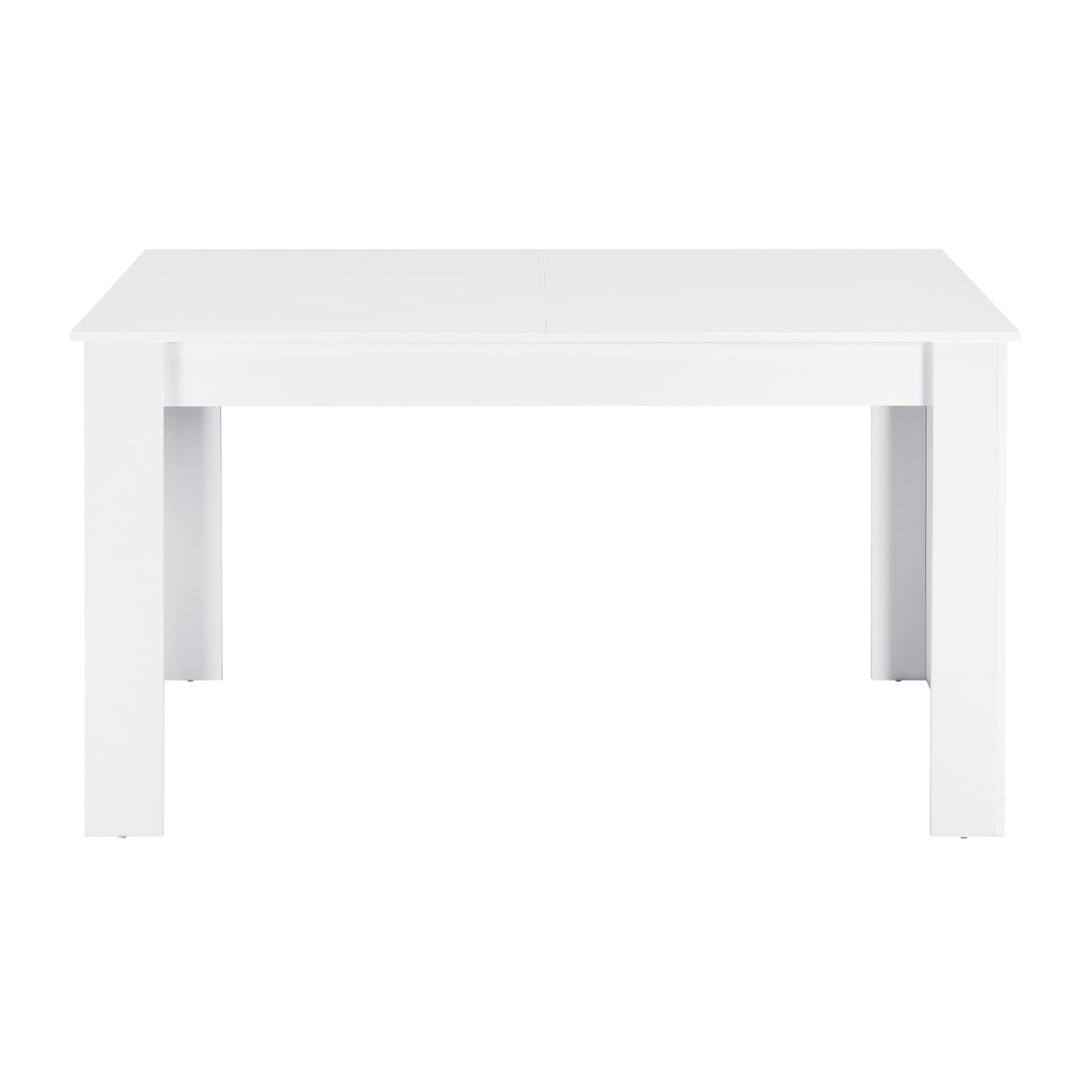Brigros - Tavolo allungabile da Pranzo in Legno melaminico 140-190x90x77 cm, moderno, elegante e funzionale (Bianco)