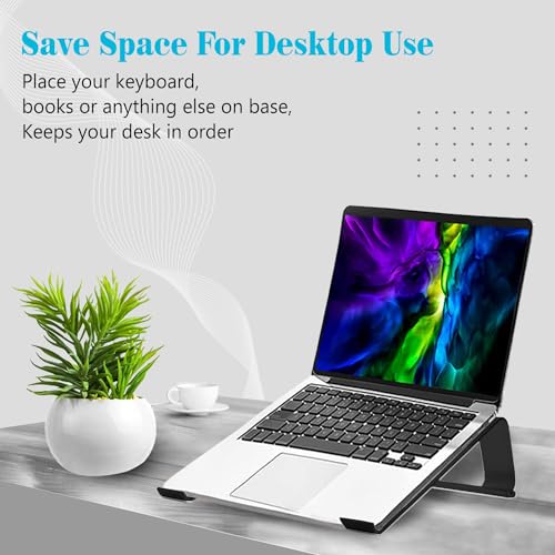 Image of URBAN KINGS Laptop Stand for Desk,Aluminium Adjustable Laptop Riser for Laptops MacBook Pro and Air 13 inch 14 inch 15.6 inch 17 inch, Desktop Ergonomic Foldable Portable Air Vantilated Computer & Notebook Stand