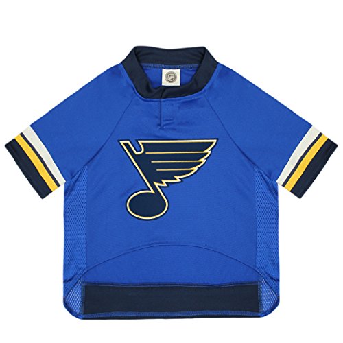 Image of Pets First NHL St.Louis Blues Jersey for Dogs & Cats, Small. - Let Your Pet Be A Real NHL Fan!,1 Count