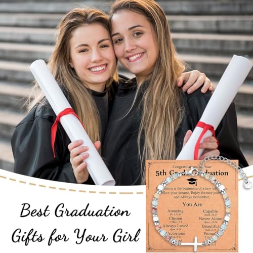 Image of Christian Gifts for Women Girls, Religious Cross Bracelet, Birthday Christmas Easter Baptism Confirmation First Communion Valentines Day Graduation Gifts for Her