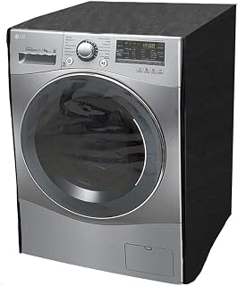 Capa Lava E Seca LG 11 Kg Impermeável Transparente Zíper Preta