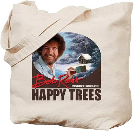 Amazon.com: CafePress Bob Ross Tote Bag 