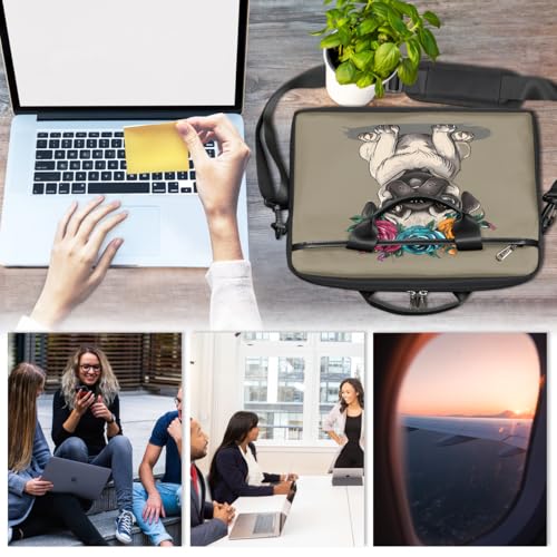 Bolsa para portátil 15 pulgadas diseño Pug impermeable portátil miniatura 6