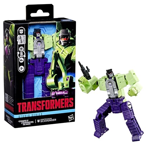 transformers studio series deluxe class the the movie constructicon scavenger 45-inch action figure robot toys for ages 8