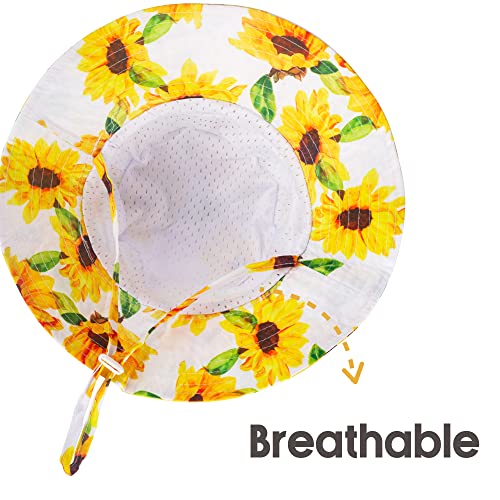 Kids Bucket Hat And Sunglasses, Wide Brim Sun Hats With Uv Protection, Foldable Beach Hat With Adjustable Chin Strap Summer Pool Swim Hat For Toddler Girls 2-6 Years #TOP4