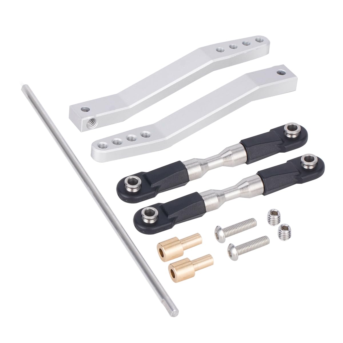 Metal Rear Sway Bar Anti-roll Set for 1/10 Axial Wraith RR10 Yeti Rock Crawler Car (Silver)