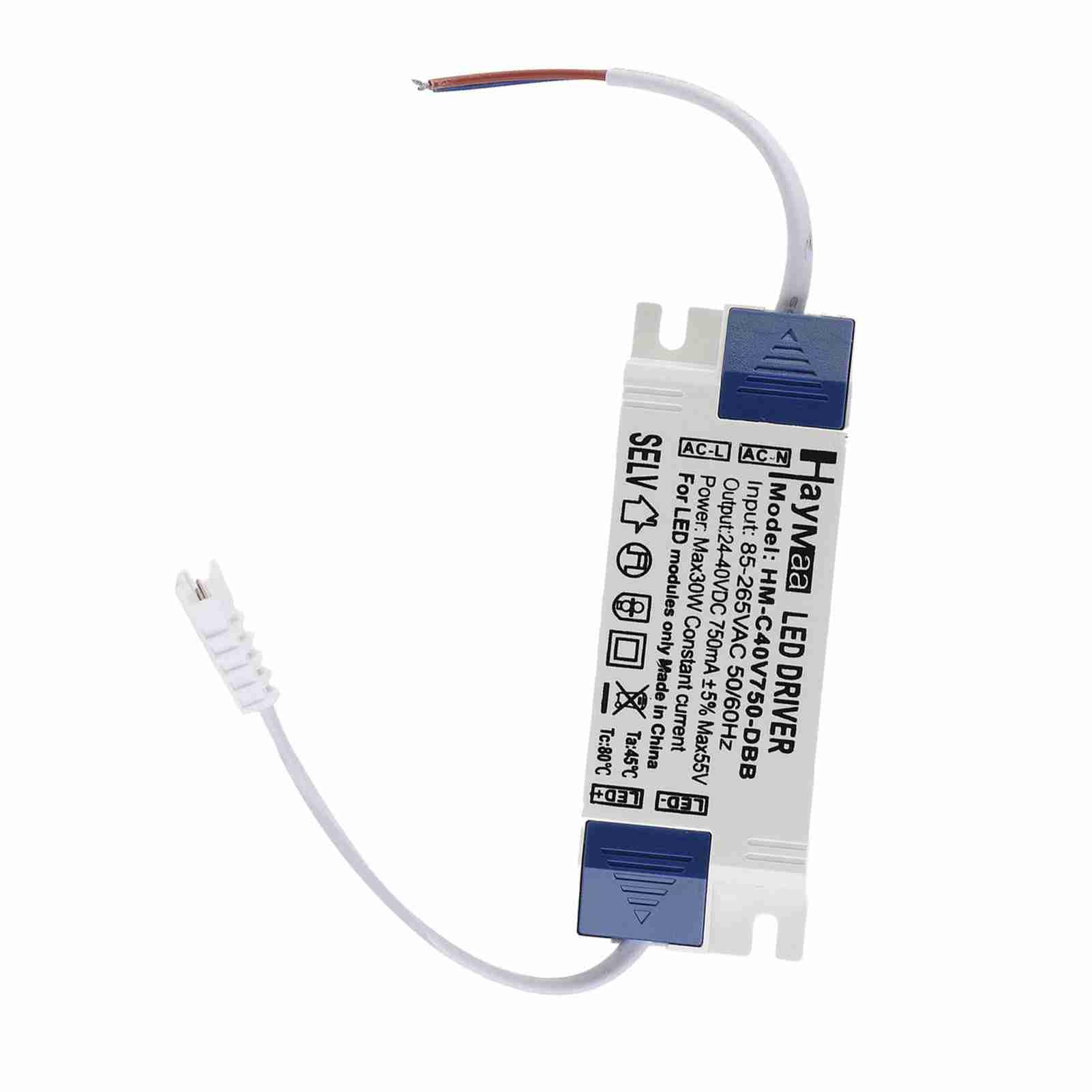 Driver LED 30 W, Corrente Costante 750 MA Trasformatore di Luce T 32 Driver LED 42 V CC 700 MA 24 V 600 MA Trasformatore 36 V 700 MA 27 42 V Ingresso AC 85‑265 V Uscita DC 24‑40
